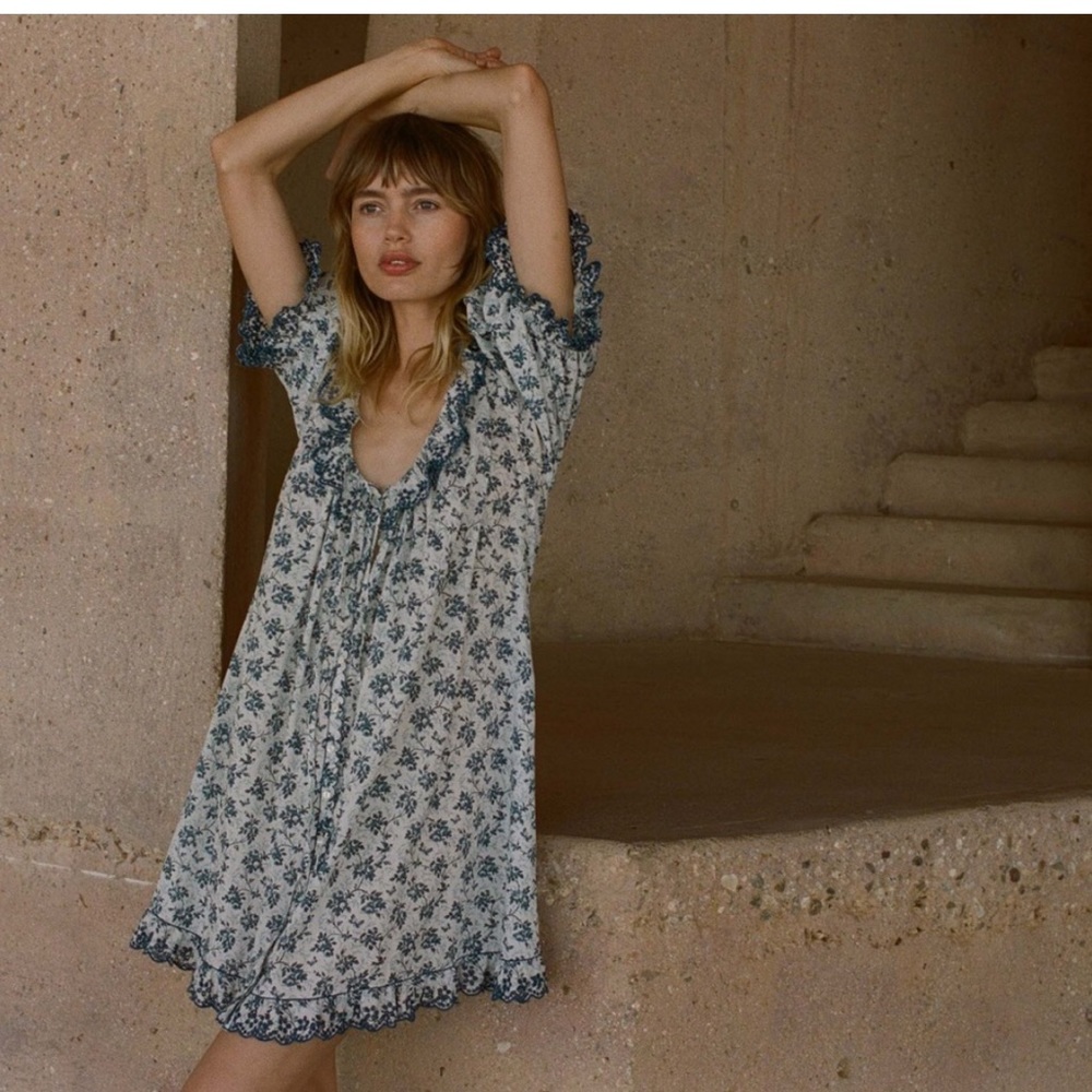Doen Leta nightgown - songbird toile XS